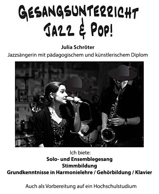 Flyer Gesangsunterricht